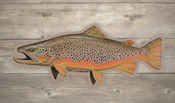 Rep Your Water Big Dog Brown Artist Reserve Sticker